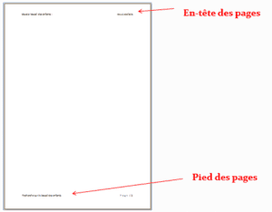 En-tête et pied de page