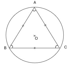 triangle équilatéral, les trois angles sont égaux