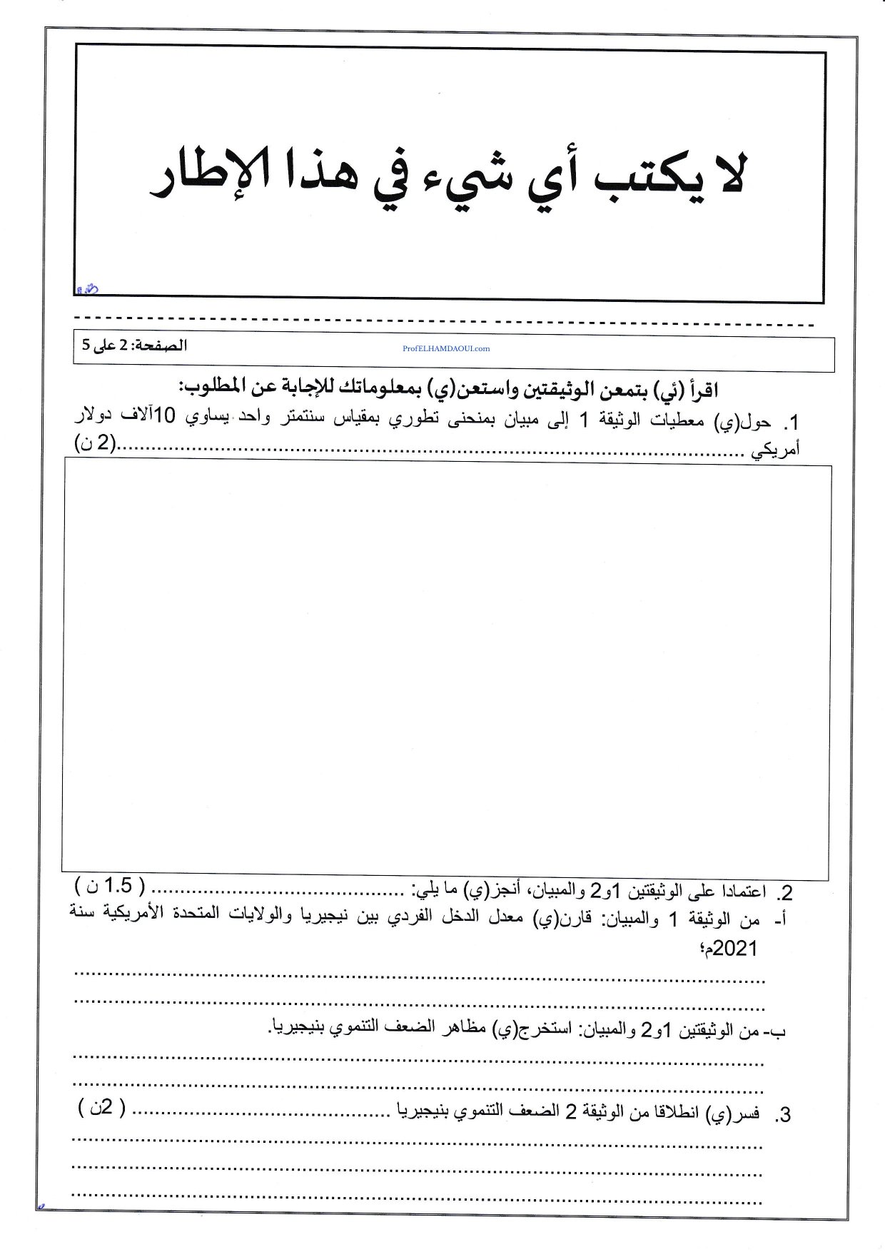 Sujet de l'examen